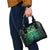 Georgia Peacock Shoulder Handbag with Slay in Silence Shine Like a Peacock Design - Wonder Print Shop