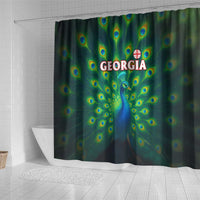 Georgia Peacock Shower Curtain with Slay in Silence Shine Like a Peacock Design - Wonder Print Shop