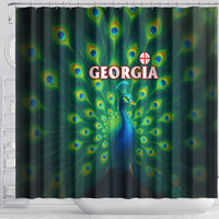 Georgia Peacock Shower Curtain with Slay in Silence Shine Like a Peacock Design - Wonder Print Shop