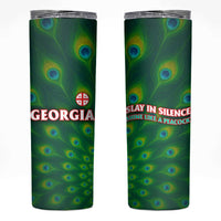 Georgia Peacock Skinny Tumbler with Slay in Silence Shine Like a Peacock Design - Wonder Print Shop