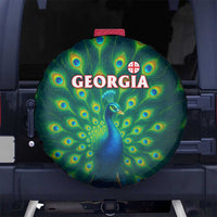 Georgia Peacock Spare Tire Cover with Slay in Silence Shine Like a Peacock Design - Wonder Print Shop