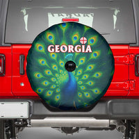 Georgia Peacock Spare Tire Cover with Slay in Silence Shine Like a Peacock Design - Wonder Print Shop