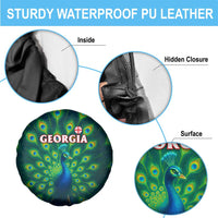 Georgia Peacock Spare Tire Cover with Slay in Silence Shine Like a Peacock Design - Wonder Print Shop