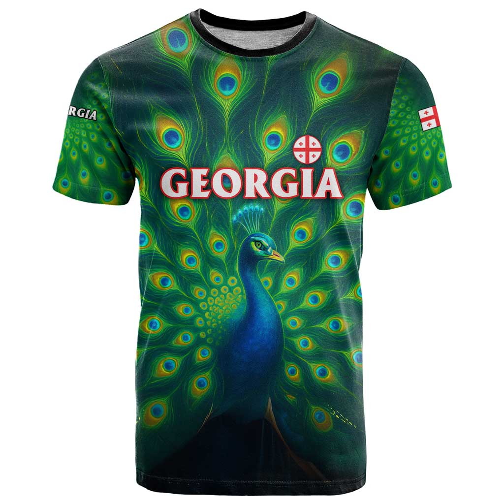 Georgia Peacock T Shirt with Slay in Silence Shine Like a Peacock Design - Wonder Print Shop