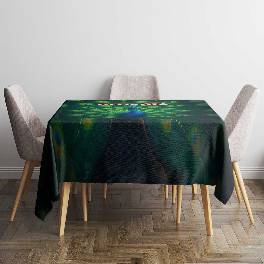 Georgia Peacock Tablecloth with Slay in Silence Shine Like a Peacock Design - Wonder Print Shop