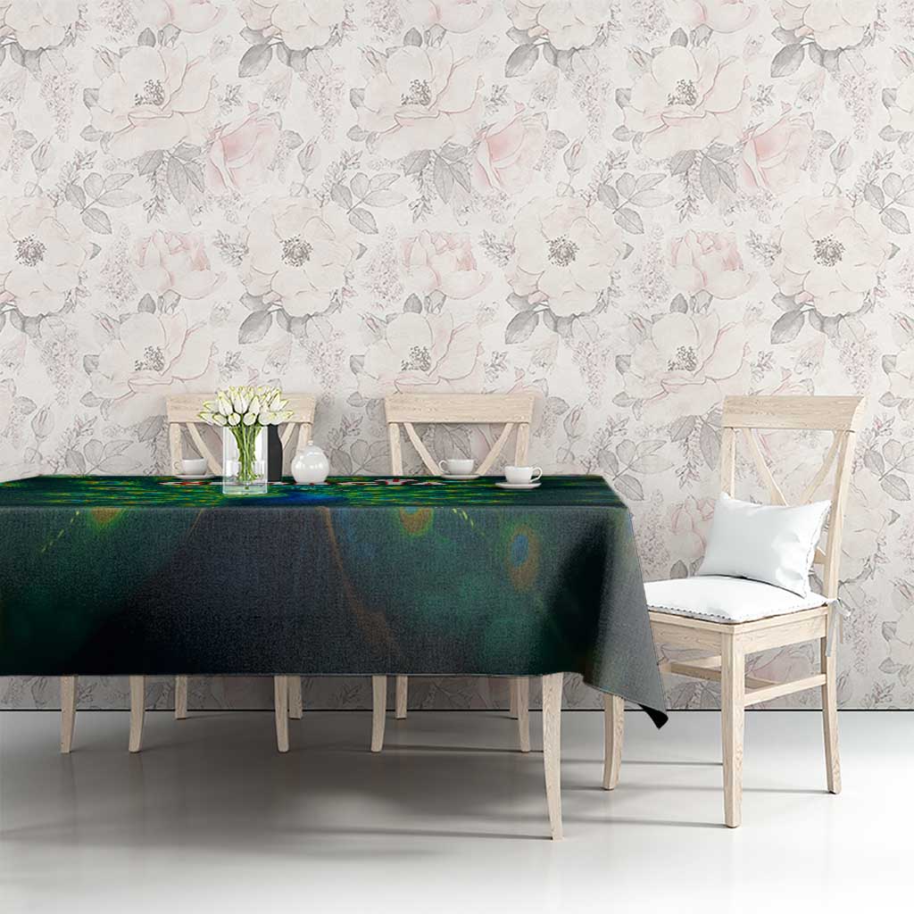 Georgia Peacock Tablecloth with Slay in Silence Shine Like a Peacock Design - Wonder Print Shop