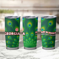Georgia Peacock Tumbler Cup with Slay in Silence Shine Like a Peacock Design - Wonder Print Shop
