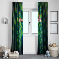 Georgia Peacock Window Curtain with Slay in Silence Shine Like a Peacock Design - Wonder Print Shop