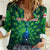 Georgia Peacock Women Casual Shirt with Slay in Silence Shine Like a Peacock Design - Wonder Print Shop