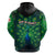 Georgia Peacock Zip Hoodie with Slay in Silence Shine Like a Peacock Design - Wonder Print Shop