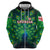 Georgia Peacock Zip Hoodie with Slay in Silence Shine Like a Peacock Design - Wonder Print Shop