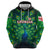 Georgia Peacock Zip Hoodie with Slay in Silence Shine Like a Peacock Design - Wonder Print Shop