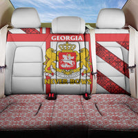 Georgia Back Car Seat Cover with Red Cross and Golden Lions Emblem Never Bows Design - Wonder Print Shop