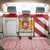 Georgia Back Car Seat Cover with Red Cross and Golden Lions Emblem Never Bows Design - Wonder Print Shop