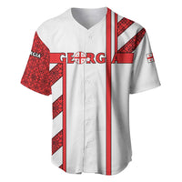 Georgia Baseball Jersey with Red Cross and Golden Lions Emblem Never Bows Design - Wonder Print Shop