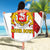 Georgia Beach Blanket with Red Cross and Golden Lions Emblem Never Bows Design - Wonder Print Shop