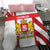 Georgia Bedding Set with Red Cross and Golden Lions Emblem Never Bows Design - Wonder Print Shop