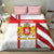 Georgia Bedding Set with Red Cross and Golden Lions Emblem Never Bows Design - Wonder Print Shop