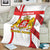 Georgia Blanket with Red Cross and Golden Lions Emblem Never Bows Design - Wonder Print Shop
