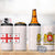 Georgia 4 in 1 Can Cooler Tumbler with Red Cross and Golden Lions Emblem Never Bows Design - Wonder Print Shop