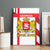 Georgia Canvas Wall Art with Red Cross and Golden Lions Emblem Never Bows Design - Wonder Print Shop