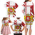Georgia Family Matching Long Sleeve Bodycon Dress and Hawaiian Shirt with Red Cross and Golden Lions Emblem Never Bows Design - Wonder Print Shop
