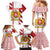 Georgia Family Matching Mermaid Dress and Hawaiian Shirt with Red Cross and Golden Lions Emblem Never Bows Design - Wonder Print Shop