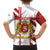 Georgia Family Matching Off The Shoulder Long Sleeve Dress and Hawaiian Shirt with Red Cross and Golden Lions Emblem Never Bows Design - Wonder Print Shop