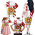 Georgia Family Matching Off The Shoulder Long Sleeve Dress and Hawaiian Shirt with Red Cross and Golden Lions Emblem Never Bows Design - Wonder Print Shop
