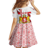 Georgia Family Matching Off Shoulder Maxi Dress and Hawaiian Shirt with Red Cross and Golden Lions Emblem Never Bows Design - Wonder Print Shop