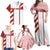 Georgia Family Matching Off Shoulder Maxi Dress and Hawaiian Shirt with Red Cross and Golden Lions Emblem Never Bows Design - Wonder Print Shop