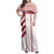 Georgia Family Matching Off Shoulder Maxi Dress and Hawaiian Shirt with Red Cross and Golden Lions Emblem Never Bows Design - Wonder Print Shop
