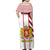 Georgia Family Matching Off Shoulder Maxi Dress and Hawaiian Shirt with Red Cross and Golden Lions Emblem Never Bows Design - Wonder Print Shop