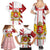 Georgia Family Matching Summer Maxi Dress and Hawaiian Shirt with Red Cross and Golden Lions Emblem Never Bows Design - Wonder Print Shop