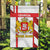 Georgia Garden Flag with Red Cross and Golden Lions Emblem Never Bows Design - Wonder Print Shop