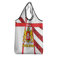 Georgia Grocery Bag with Red Cross and Golden Lions Emblem Never Bows Design - Wonder Print Shop