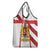 Georgia Grocery Bag with Red Cross and Golden Lions Emblem Never Bows Design - Wonder Print Shop