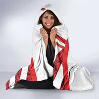 Georgia Hooded Blanket with Red Cross and Golden Lions Emblem Never Bows Design - Wonder Print Shop