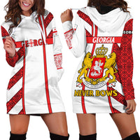 Georgia Hoodie Dress with Red Cross and Golden Lions Emblem Never Bows Design - Wonder Print Shop