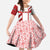 Georgia Kid Short Sleeve Dress with Red Cross and Golden Lions Emblem Never Bows Design - Wonder Print Shop