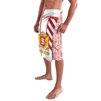 Georgia Lavalava with Red Cross and Golden Lions Emblem Never Bows Design - Wonder Print Shop