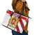 Georgia Leather Tote Bag with Red Cross and Golden Lions Emblem Never Bows Design - Wonder Print Shop