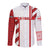 Georgia Long Sleeve Button Shirt with Red Cross and Golden Lions Emblem Never Bows Design - Wonder Print Shop