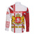 Georgia Long Sleeve Button Shirt with Red Cross and Golden Lions Emblem Never Bows Design - Wonder Print Shop