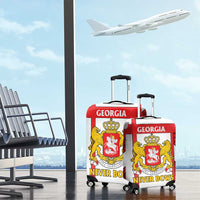 Georgia Luggage Cover with Red Cross and Golden Lions Emblem Never Bows Design - Wonder Print Shop