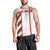 Georgia Men Tank Top with Red Cross and Golden Lions Emblem Never Bows Design - Wonder Print Shop
