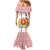 Georgia Mermaid Dress with Red Cross and Golden Lions Emblem Never Bows Design - Wonder Print Shop