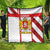 Georgia Quilt with Red Cross and Golden Lions Emblem Never Bows Design - Wonder Print Shop
