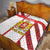 Georgia Quilt with Red Cross and Golden Lions Emblem Never Bows Design - Wonder Print Shop
