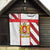Georgia Quilt with Red Cross and Golden Lions Emblem Never Bows Design - Wonder Print Shop